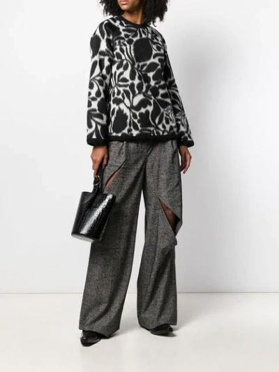 Shop Sara Lanzi Floral Print Jumper In Black