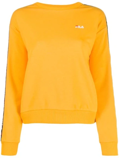 Shop Fila Side Logo Sweatshirt In Yellow