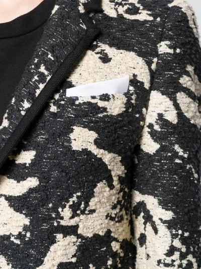 Shop Neil Barrett Woven Camouflage Blazer In Black