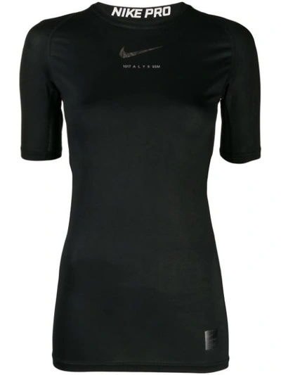Shop Alyx X Nike Logo Print T-shirt In Black