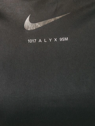 Shop Alyx X Nike Logo Print T-shirt In Black