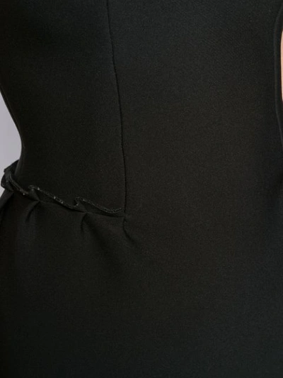 Pre-owned Lanvin 2014 Scalloped Details Fitted Dress In Black