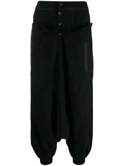 Shop Aganovich Dropped Crotch Pants In Black