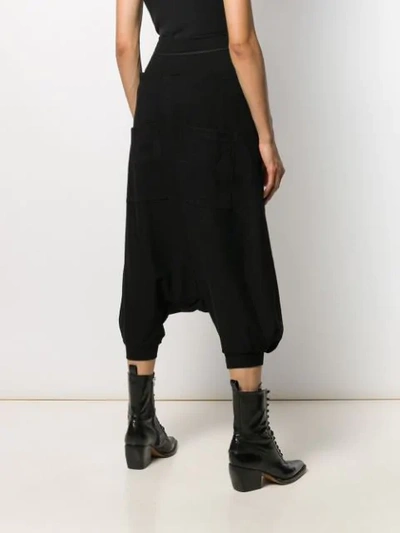 Shop Aganovich Dropped Crotch Pants In Black