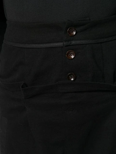 Shop Aganovich Dropped Crotch Pants In Black