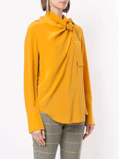 Shop A.l.c Sophie Silk Blouse In Yellow