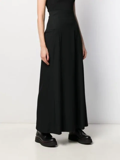 Shop Yohji Yamamoto Long Mermaid Skirt In Black
