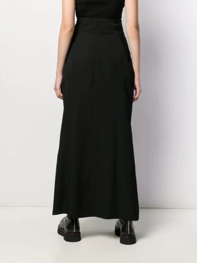 Shop Yohji Yamamoto Long Mermaid Skirt In Black