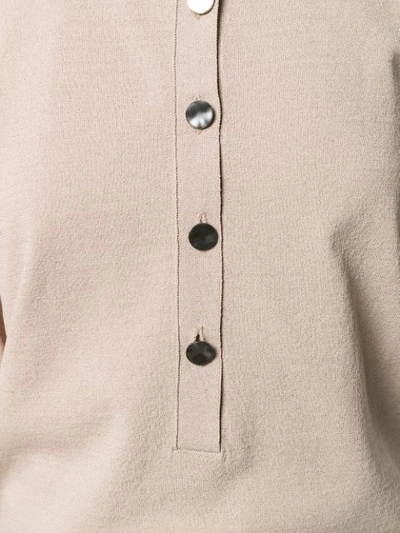 Shop Eudon Choi 3/4 Sleeves Polo Shirt In Neutrals