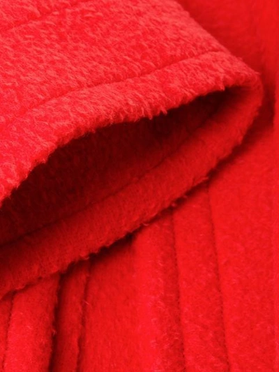 Pre-owned Nina Ricci 1980's Off-centre Wool Coat In Red