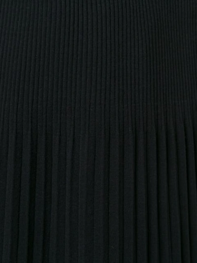 Shop Michael Michael Kors Pleated Knit Skirt In Black