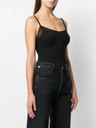 Shop Rick Owens Spaghetti Strap Sheer Body In Black