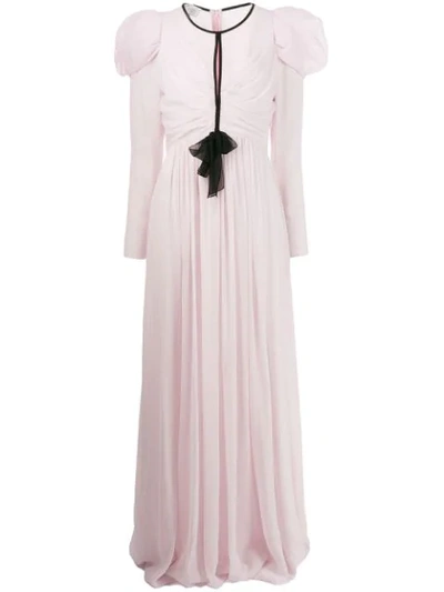 Shop Giambattista Valli Chiffon Overlay Evening Gown In Pink