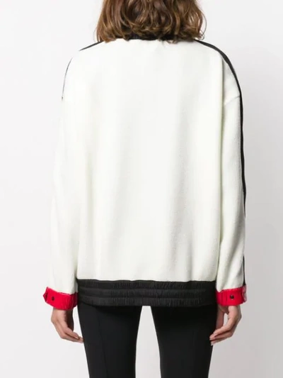 Shop Moncler Ruched Collar Drawstring Sweater In 04a