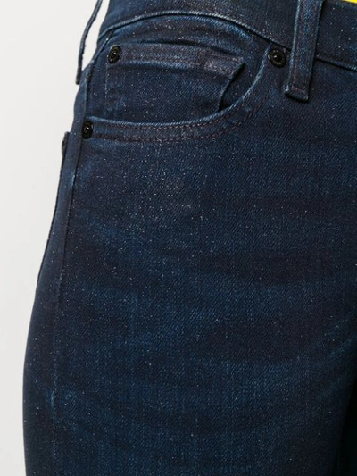Shop 7 For All Mankind Sparkle Detail Skinny Jeans In Blue