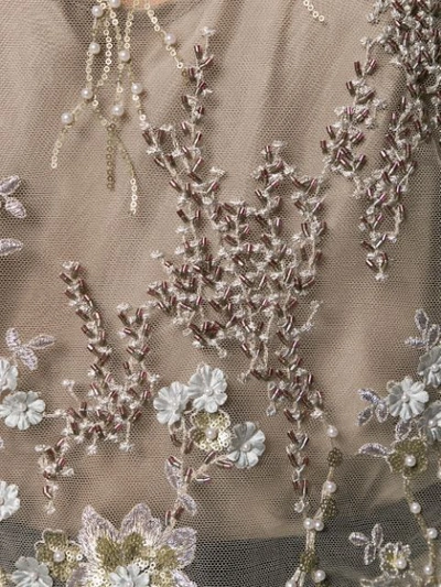 珠饰花卉罩衫