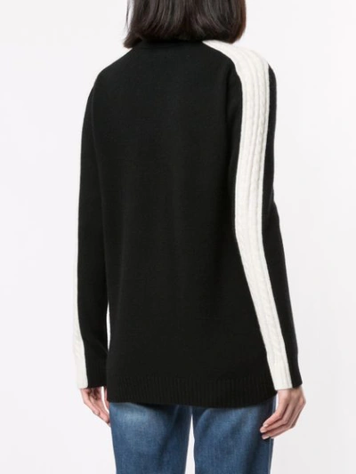 Shop Madeleine Thompson Cashmere Jasper Cardigan In Black/white