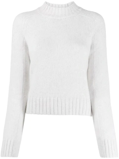 Shop Vince Cropped Knit Sweater In White