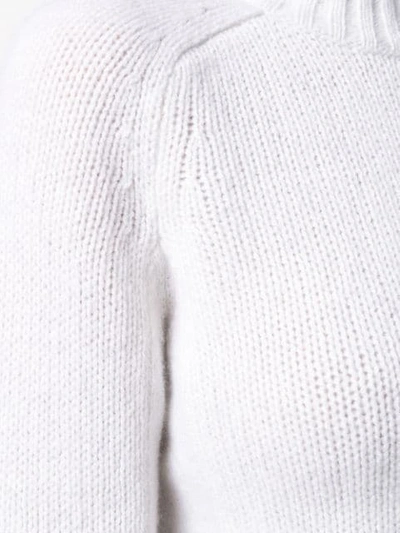 Shop Vince Cropped Knit Sweater In White