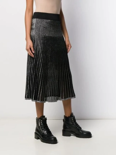 TWO-TONED PLEATED SKIRT