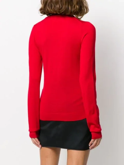 Shop N°21 V-neck Knitted Jumper In Red