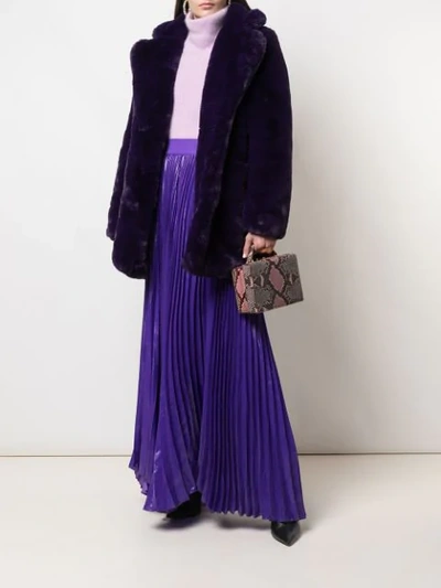 Shop Apparis Sophie Mid-length Coat In Purple