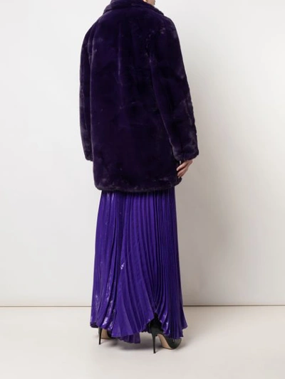 Shop Apparis Sophie Mid-length Coat In Purple