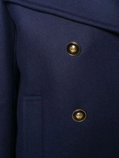 Shop Tory Burch Double-breasted Peacoat In Blue