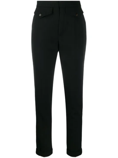 Shop Chloé High-rise Skinny Trousers In Black