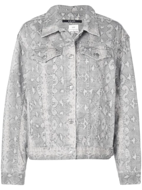 snakeskin denim jacket
