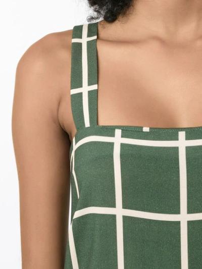 Shop Adriana Degreas Checked Dress - Green