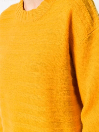 Shop Allude Gerippter Pullover In Yellow