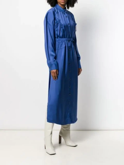 Shop Jacquemus La Robe Valmy Shirt Dress In Blue