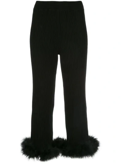 Shop Opening Ceremony Cropped Knitted Trousers In Black