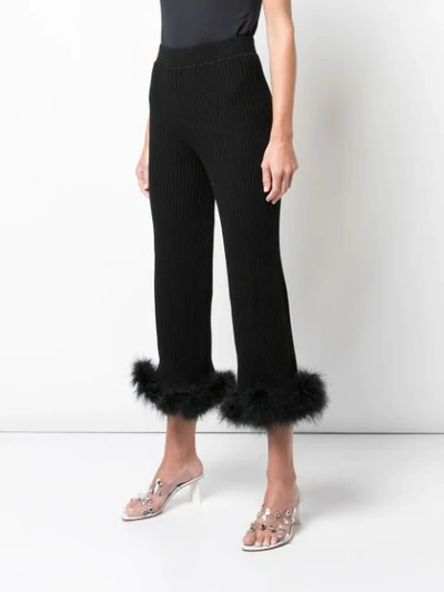 Shop Opening Ceremony Cropped Knitted Trousers In Black