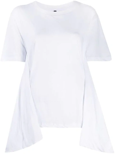 Shop Ben Taverniti Unravel Project Asymmetric Detail T-shirt In White