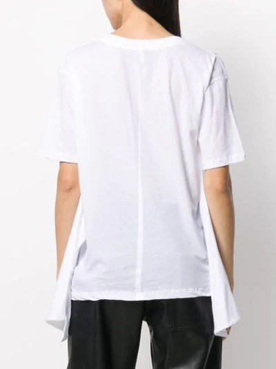 Shop Ben Taverniti Unravel Project Asymmetric Detail T-shirt In White