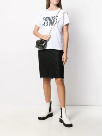 Shop Red Valentino Forget Me Not T-shirt In White