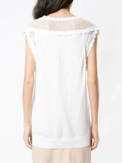 Shop Andrea Bogosian Panelled Tank In White