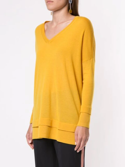 Shop Paule Ka Lightweight Sweater In Yellow