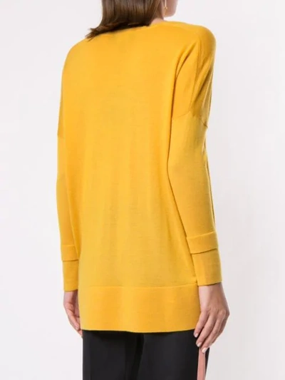 Shop Paule Ka Lightweight Sweater In Yellow