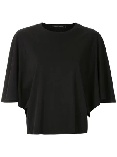 Shop Andrea Marques Ruffle Sleeves Blouse In Black