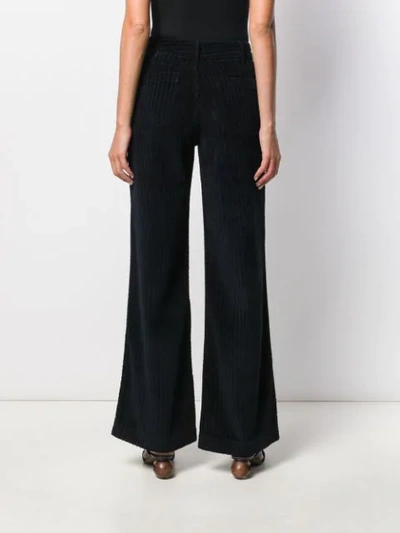 Shop Masscob Flared Cord Trousers In Black