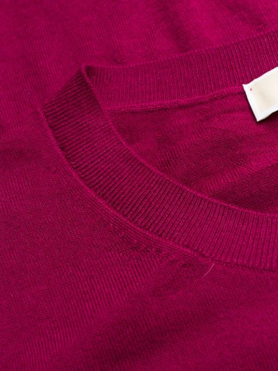 Shop Michael Michael Kors Round Neck Sweater In Purple