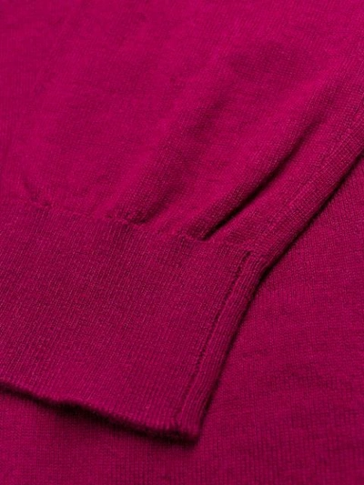 Shop Michael Michael Kors Round Neck Sweater In Purple