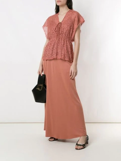 Shop Alcaçuz Martina Straight Skirt In Pink