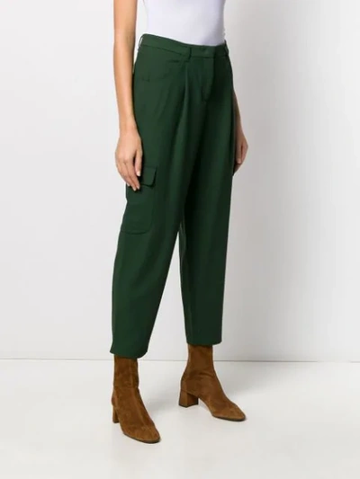 Shop Fabiana Filippi Tapered Trousers In Green