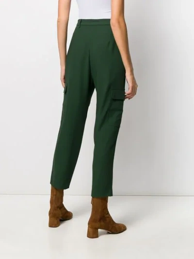 Shop Fabiana Filippi Tapered Trousers In Green