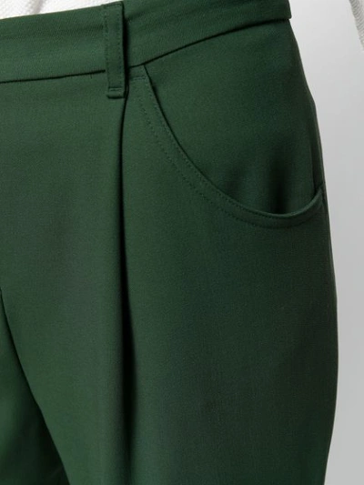Shop Fabiana Filippi Tapered Trousers In Green