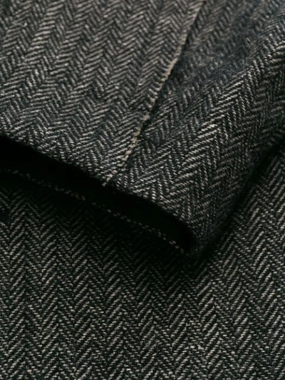 Shop Yohji Yamamoto Distressed-detail Oversized Coat In Black